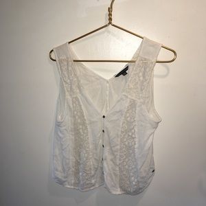 American Eagle white lace top